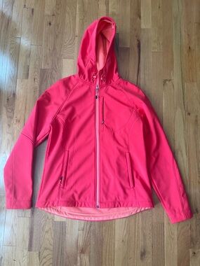 Kirkland Signature Bright Coral Hooded Softshell Jacket